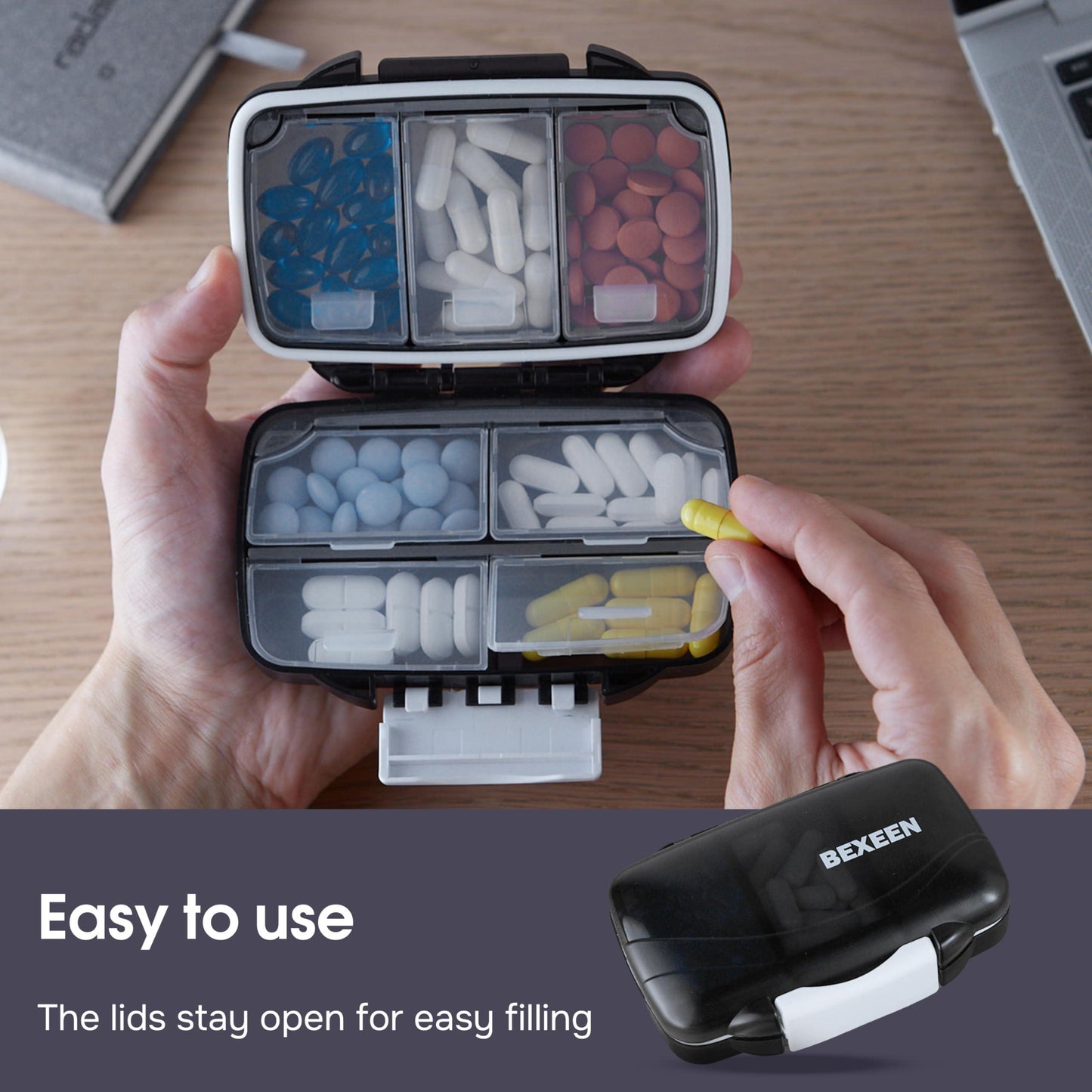 Travel Pill Organizer Moisture Proof Pill Holder Daily Medicine