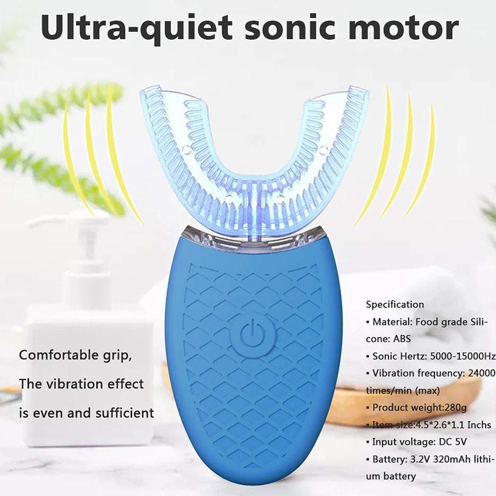 Silicone Electric Toothbrush 360° for Adult Smart Automatic Whitening