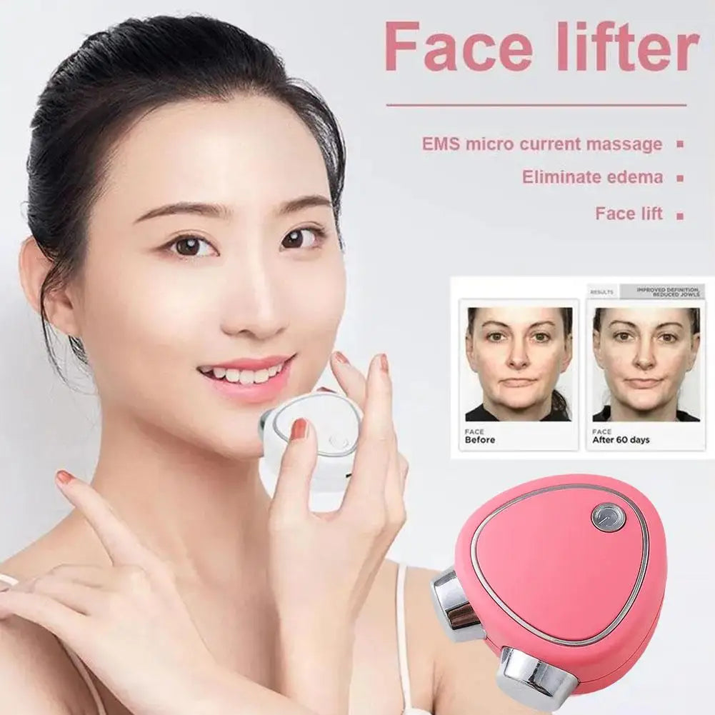 1pcs Portable Electric Face Lift Roller Massager EMS Lifting Vibration Beauty Skin Massage Sonic Facial Microcurrent Tighte Y5T4