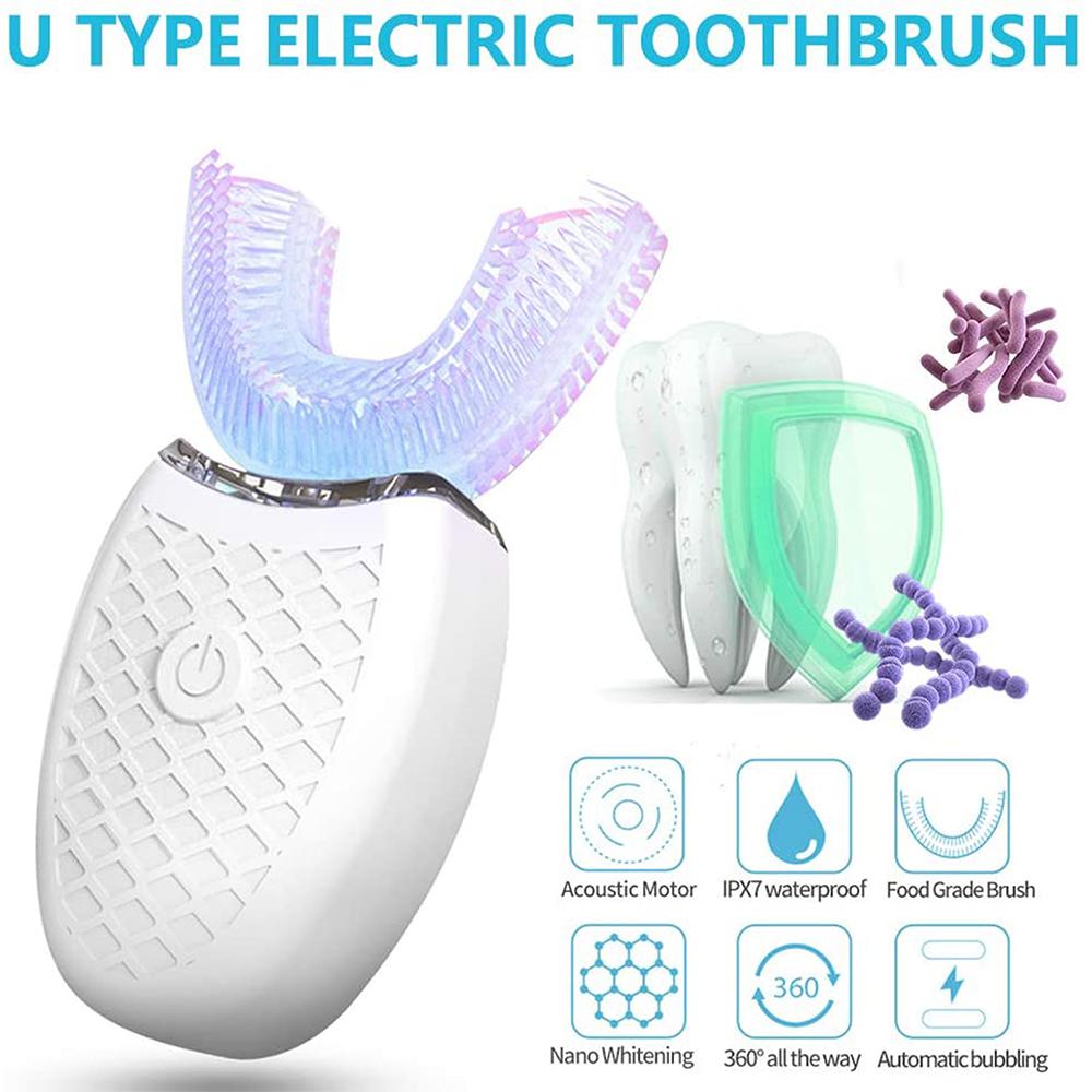 Silicone Electric Toothbrush 360° for Adult Smart Automatic Whitening