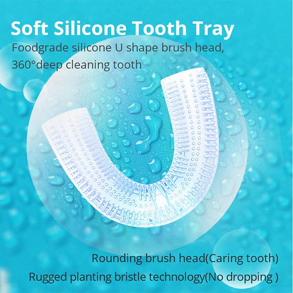 Silicone Electric Toothbrush 360° for Adult Smart Automatic Whitening