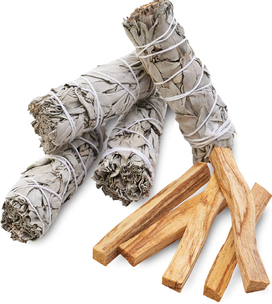 JL Local Smudge Kit Refill - White Sage & Palo Santo for Smudging Healing Purifying Meditating & Incense