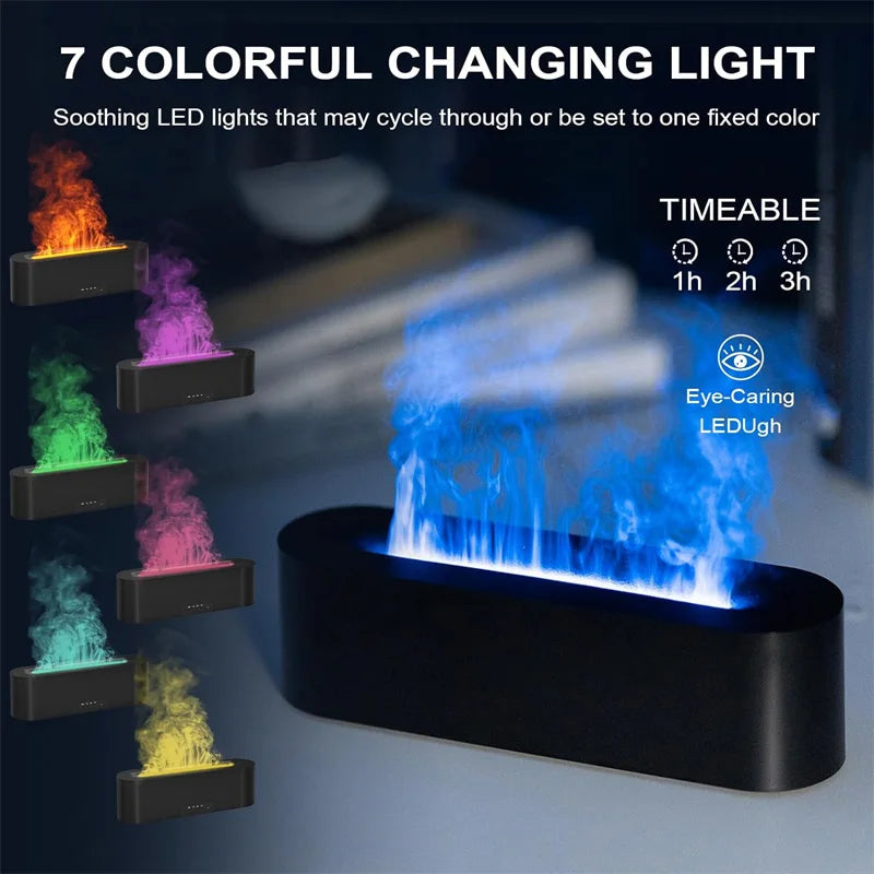 Flame Humidifier Diffuser Household Portable Aroma Diffuser Desktop Usb 150ml Fire Essential Oil Diffuser