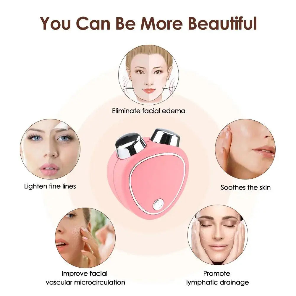 1pcs Portable Electric Face Lift Roller Massager EMS Lifting Vibration Beauty Skin Massage Sonic Facial Microcurrent Tighte Y5T4